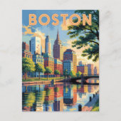 Activiteiten in de omgeving van Boston Massachuset Briefkaart (Voorkant)
