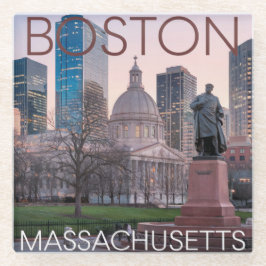 Activiteiten in de omgeving van Boston Massachuset Glazen Onderzetter