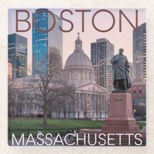 Activiteiten in de omgeving van Boston Massachuset Glazen Onderzetter (Voorkant)