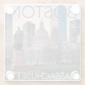 Activiteiten in de omgeving van Boston Massachuset Glazen Onderzetter (Achterkant)