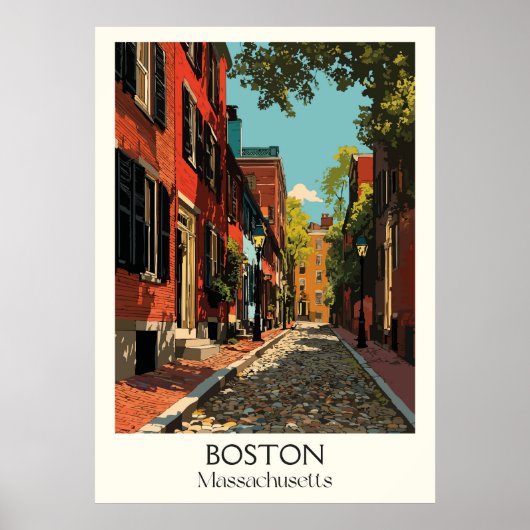 Activiteiten in de omgeving van Boston Massachuset Poster (Voorkant)