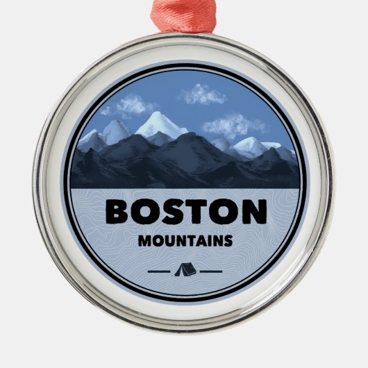 Activiteiten in de omgeving van Boston Mountains A Metalen Ornament (Voorkant)
