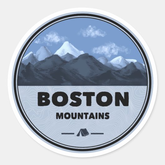 Activiteiten in de omgeving van Boston Mountains A Ronde Sticker (Voorkant)