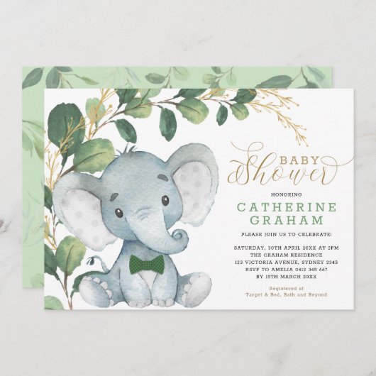 Activiteiten in de omgeving van Boys Elephant Gree Kaart (Voorkant / Achterkant)