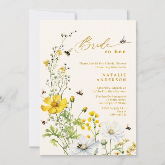 Activiteiten in de omgeving van Bride to Bee Garde Kaart (Voorkant)