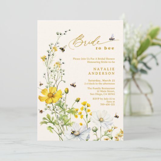 Activiteiten in de omgeving van Bride to Bee Garde Kaart (Staand voorkant)