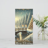 Activiteiten in de omgeving van Bridge to Christma Feestdagenkaart (Staand voorkant)