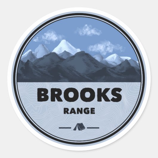 Activiteiten in de omgeving van Brooks Range Alask Ronde Sticker (Voorkant)