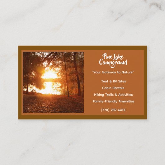 Activiteiten in de omgeving van Brown Forest Campg Visitekaartje (Voorkant)