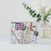 Activiteiten in de omgeving van Buffalo NY Maps Co Briefkaart (Staand voorkant)