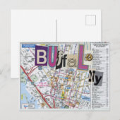 Activiteiten in de omgeving van Buffalo NY Maps Co Briefkaart (Voorkant / Achterkant)