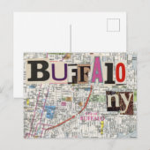 Activiteiten in de omgeving van Buffalo NY Maps Co Briefkaart (Voorkant / Achterkant)