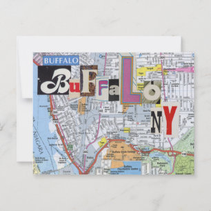 Activiteiten in de omgeving van Buffalo NY Maps Co Briefkaart