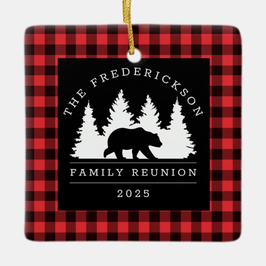 Activiteiten in de omgeving van Buffalo Plaid Beer Keramisch Ornament (Voorkant)