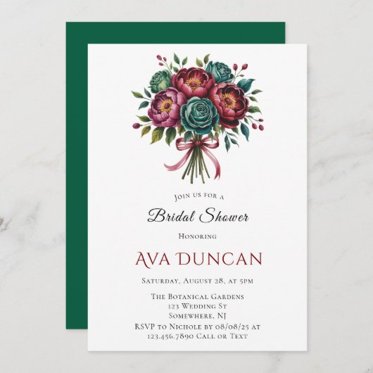 Activiteiten in de omgeving van Burgundy & Emerald Kaart (Voorkant / Achterkant)