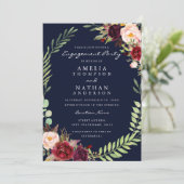 Activiteiten in de omgeving van Burgundy Navy Flor Kaart (Staand voorkant)