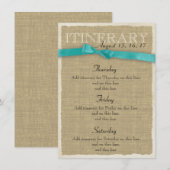 Activiteiten in de omgeving van Burlap Itinerary A Informatiekaartje (Voorkant / Achterkant)