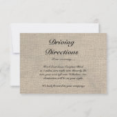 Activiteiten in de omgeving van Burlap Rustic Rece Kaart (Achterkant)