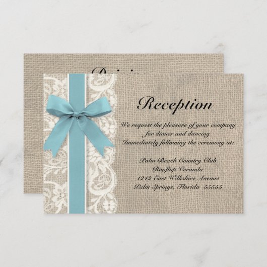 Activiteiten in de omgeving van Burlap Rustic Rece Kaart (Voorkant / Achterkant)