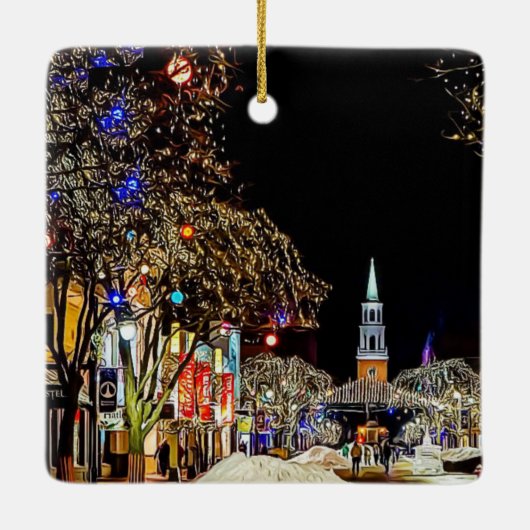 Activiteiten in de omgeving van Burlington, Vermon Keramisch Ornament (Achterkant)