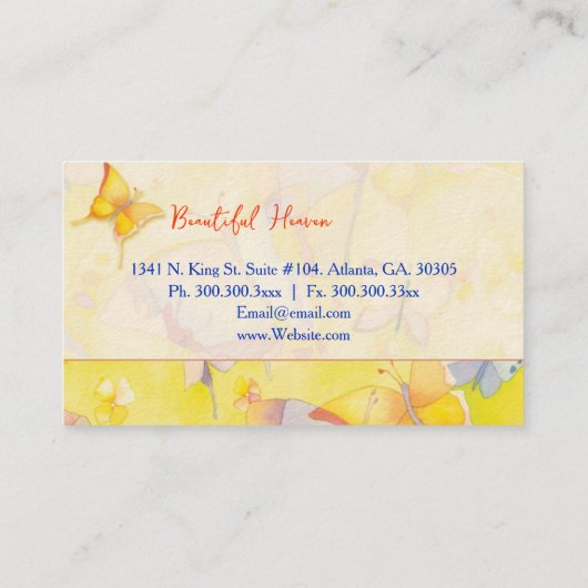 Activiteiten in de omgeving van Butterfly Heaven M Visitekaartje (Achterkant)