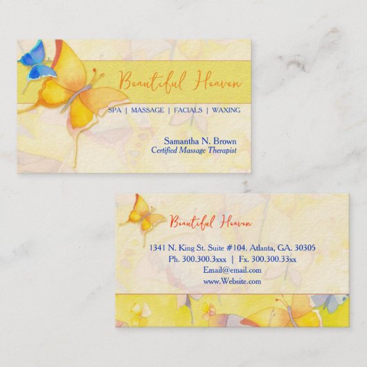 Activiteiten in de omgeving van Butterfly Heaven M Visitekaartje (Voorkant / Achterkant)