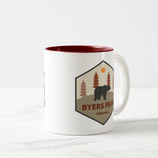 Activiteiten in de omgeving van Byers Peak Wildern Tweekleurige Koffiemok (Voorkant rechts)