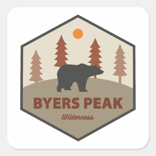 Activiteiten in de omgeving van Byers Peak Wildern Vierkante Sticker (Voorkant)