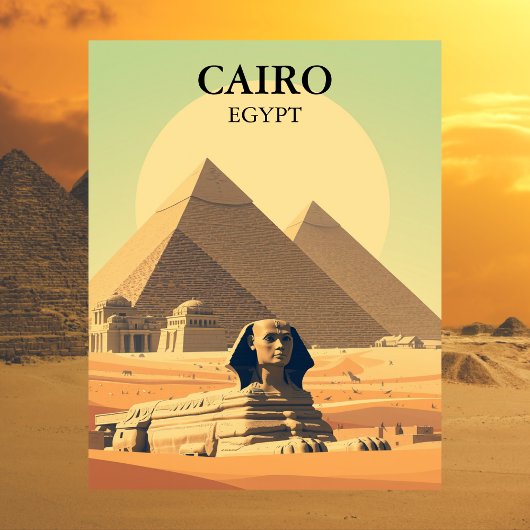 Activiteiten in de omgeving van Cairo Egypt Pyrami Briefkaart