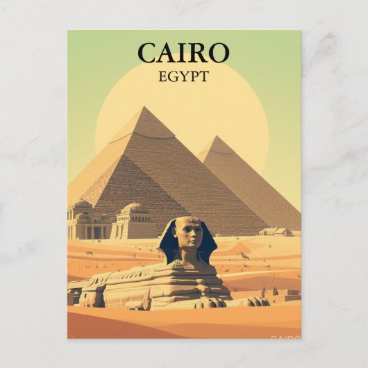 Activiteiten in de omgeving van Cairo Egypt Pyrami Briefkaart (Voorkant)