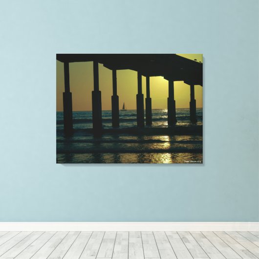 Activiteiten in de omgeving van California Sunset  Canvas Afdruk (Insitu (Houten vloer))