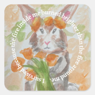 Activiteiten in de omgeving van California Wildfir Vierkante Sticker