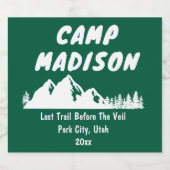 Activiteiten in de omgeving van Camp Bachelorette  Sparkling Wijnetiket (Enkel label)