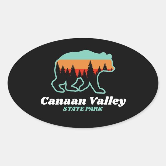 Activiteiten in de omgeving van Canaan Valley Reso Ovale Sticker (Voorkant)