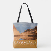 Activiteiten in de omgeving van Canyonlands Nation Tote Bag (Achterkant)