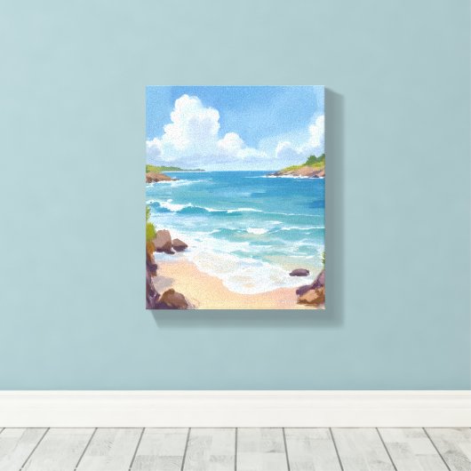 Activiteiten in de omgeving van Cape Cod Beach Bay Canvas Afdruk (Insitu (Houten vloer))