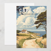 Activiteiten in de omgeving van Cape Cod Massachus Kaart (Voorkant / Achterkant)