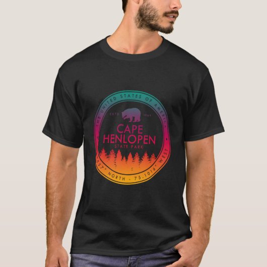 Activiteiten in de omgeving van Cape Henlopen Stat T-shirt (Voorkant)