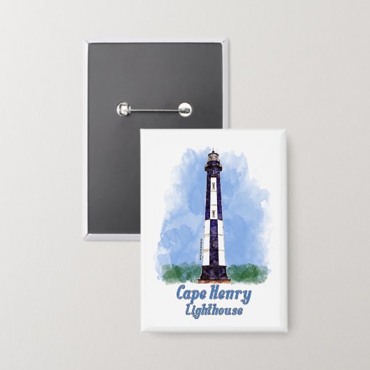 Activiteiten in de omgeving van Cape Henry Lightho Button (Voorkant / Achterkant)