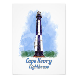 Activiteiten in de omgeving van Cape Henry Lightho Foto Afdruk
