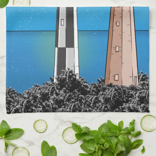 Activiteiten in de omgeving van Cape Henry Lightho Theedoek (Gevouwen)