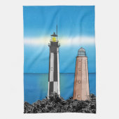 Activiteiten in de omgeving van Cape Henry Lightho Theedoek (Verticaal)