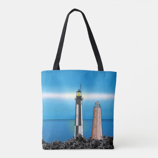 Activiteiten in de omgeving van Cape Henry Lightho Tote Bag (Achterkant)
