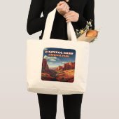 Activiteiten in de omgeving van Capitol Reef Natio Grote Tote Bag (Voorkant (product))