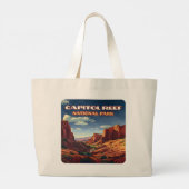Activiteiten in de omgeving van Capitol Reef Natio Grote Tote Bag (Achterkant)