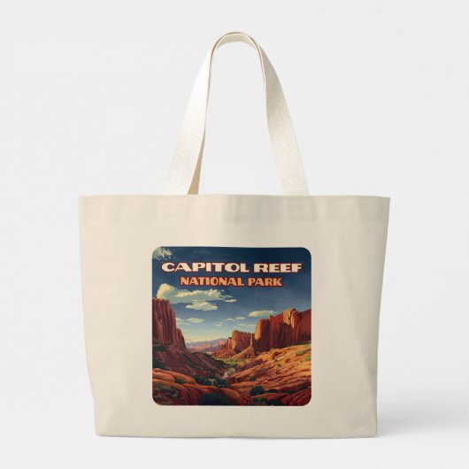 Activiteiten in de omgeving van Capitol Reef Natio Grote Tote Bag (Achterkant)