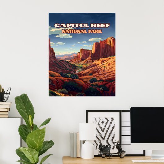 Activiteiten in de omgeving van Capitol Reef Natio Poster (Thuiskantoor)
