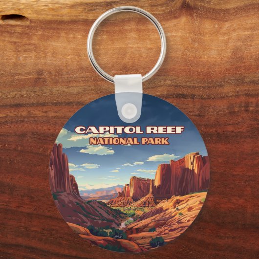 Activiteiten in de omgeving van Capitol Reef Natio Sleutelhanger (Voorkant)