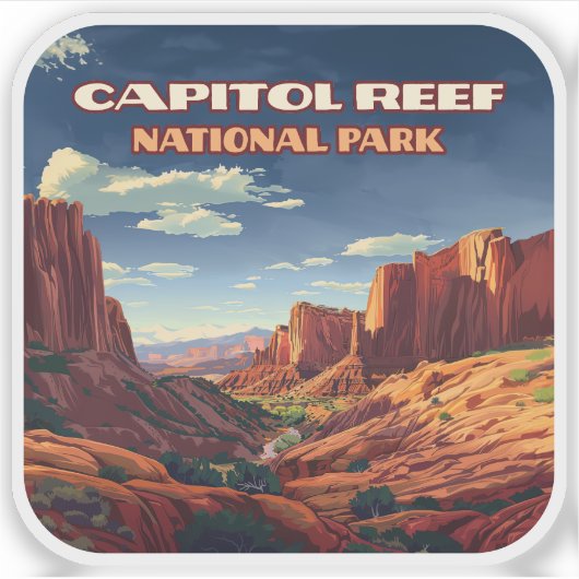 Activiteiten in de omgeving van Capitol Reef Natio Sticker (Voorkant)