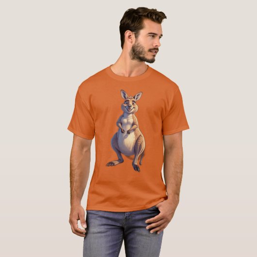 Activiteiten in de omgeving van Cartoon Kangaroo A T-shirt (Voorkant volledig)